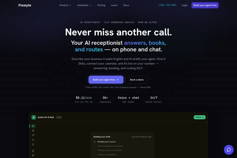 Landing page preview