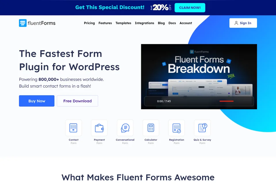 Landing page preview