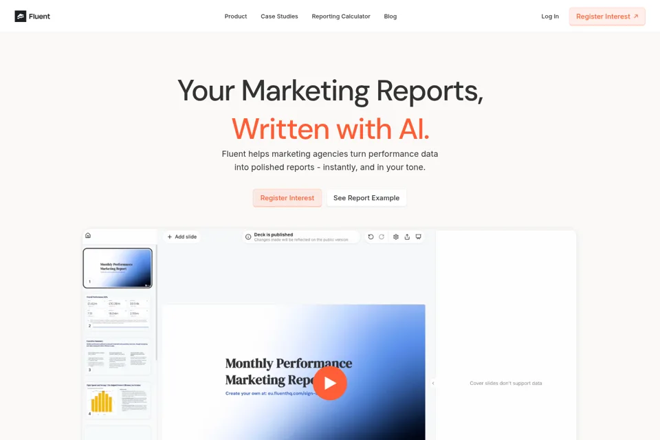 Landing page preview