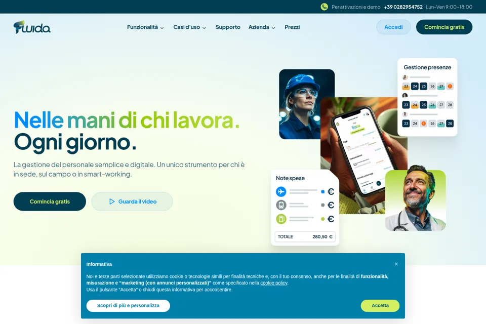 Aperçu de la landing page