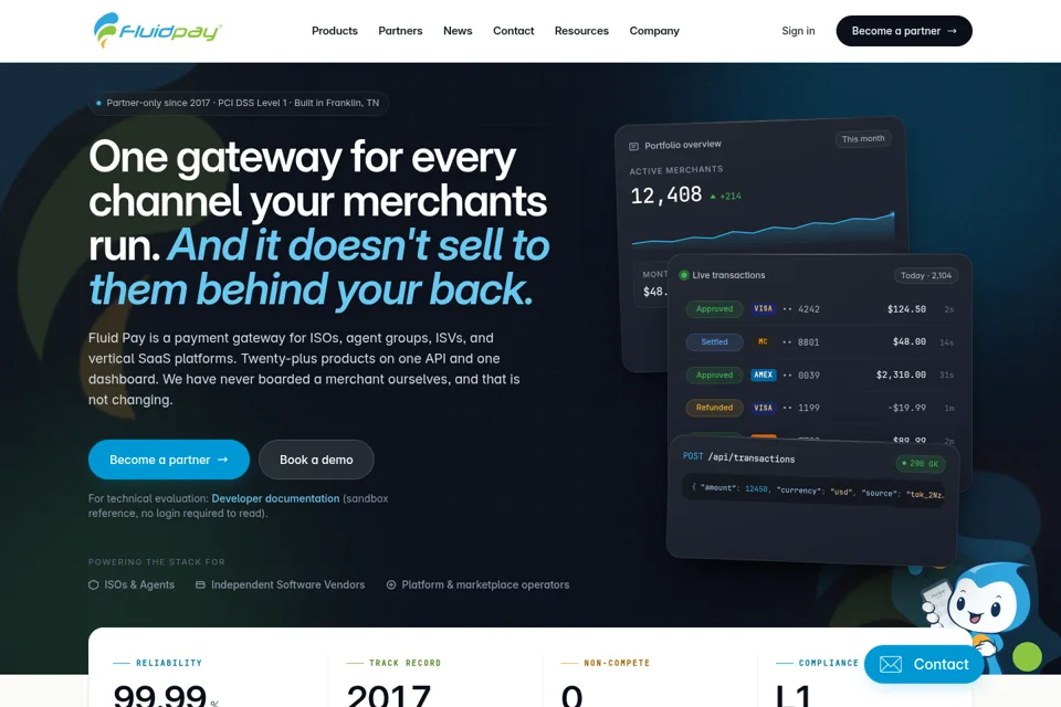 Aperçu de la landing page