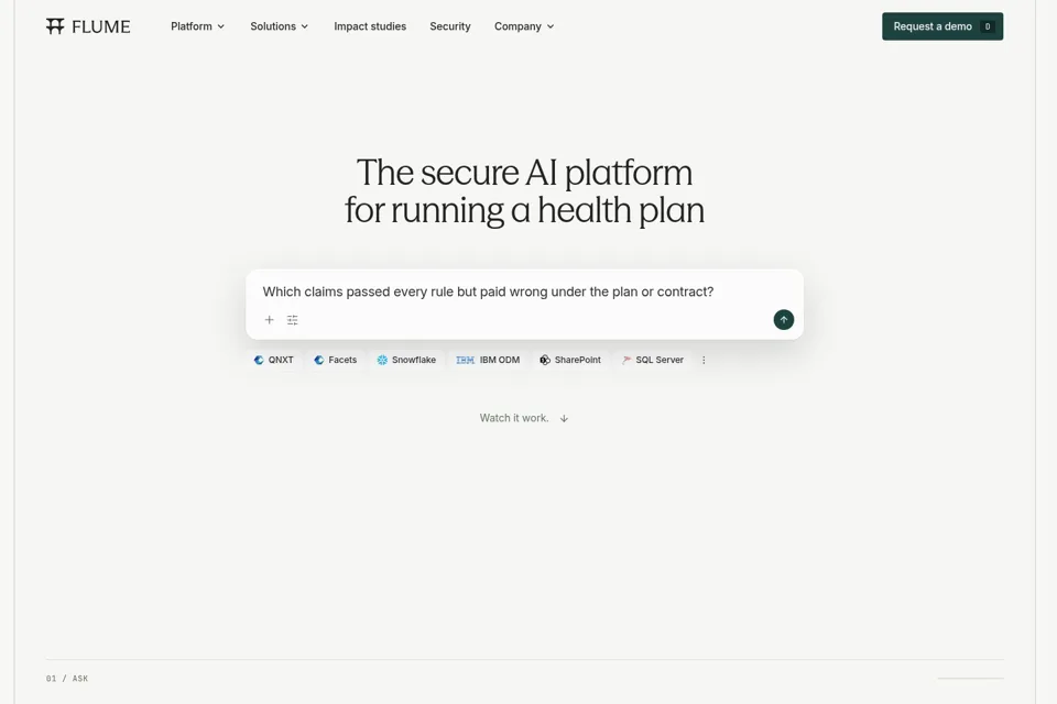 Aperçu de la landing page