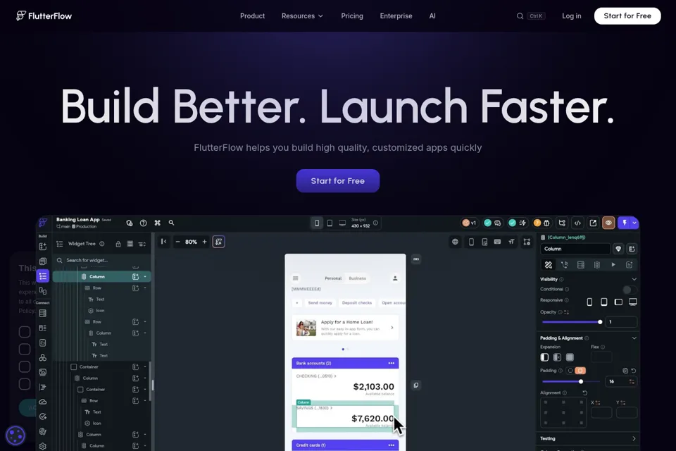 Landing page preview