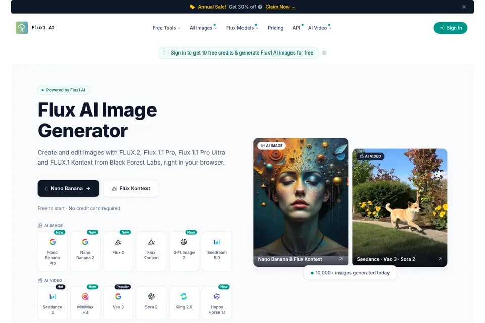 Aperçu de la landing page