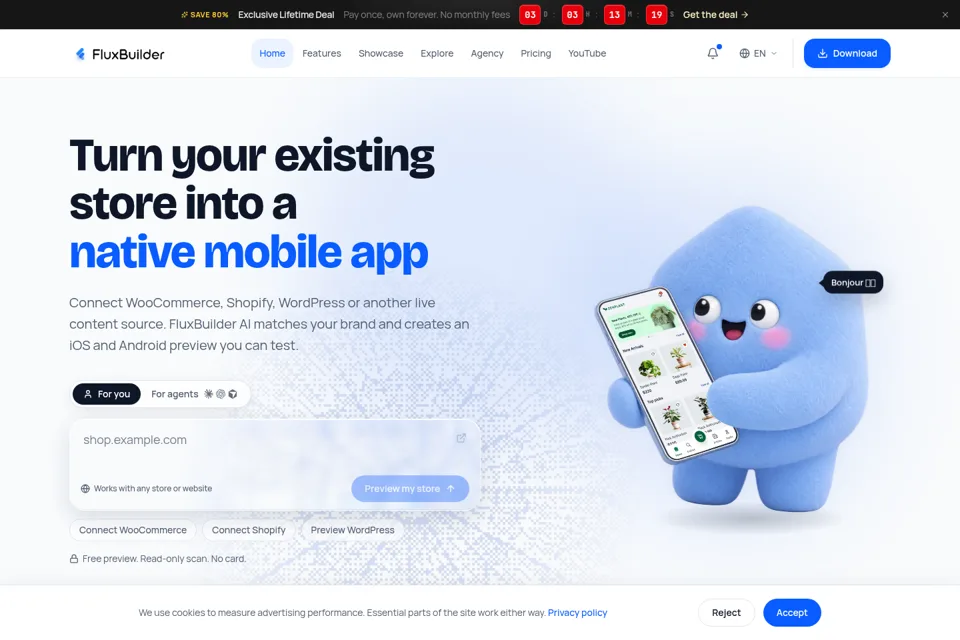 Landing page preview