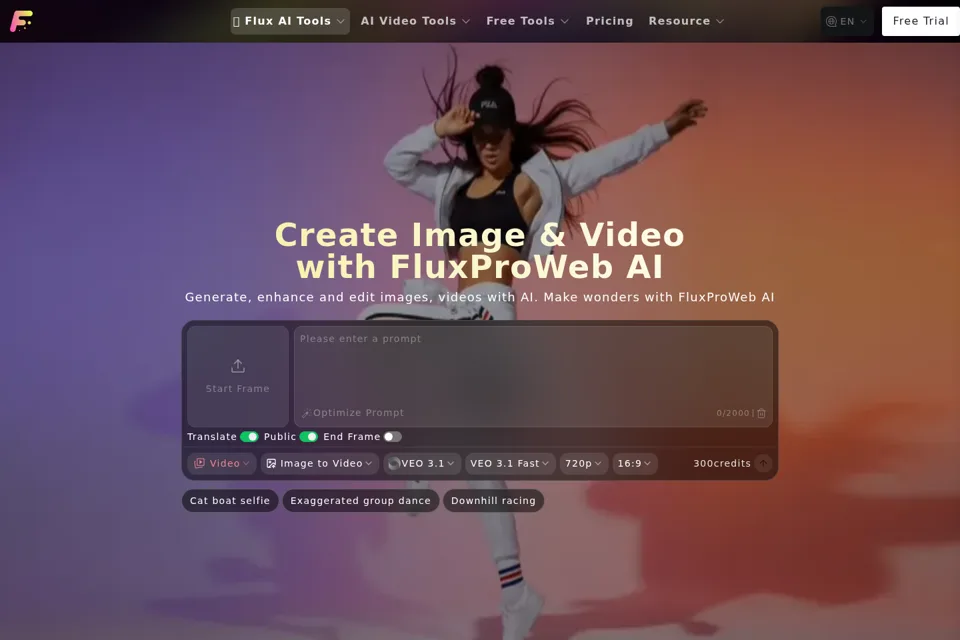 Aperçu de la landing page