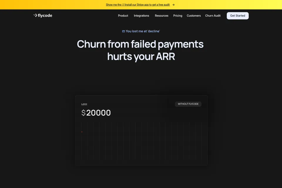 Aperçu de la landing page