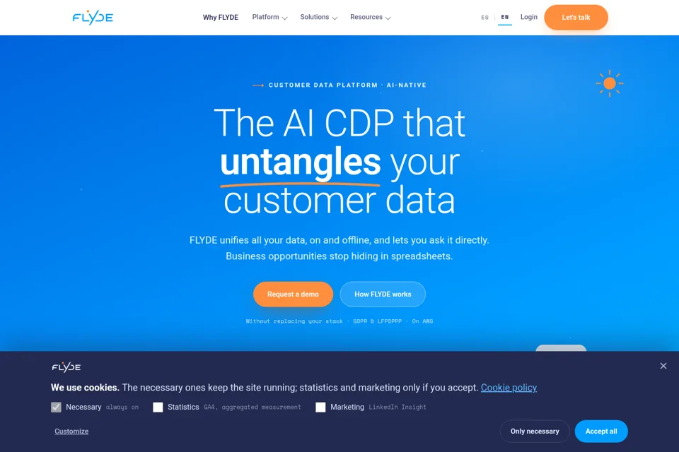 Aperçu de la landing page