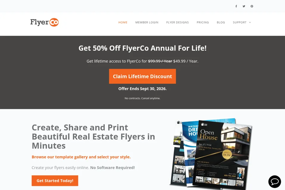 Aperçu de la landing page