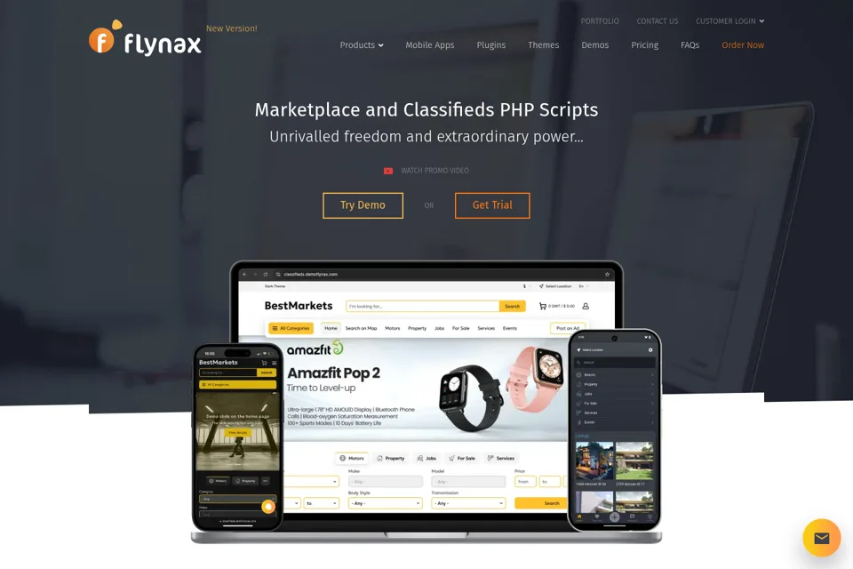 Aperçu de la landing page