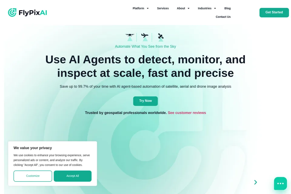 Aperçu de la landing page