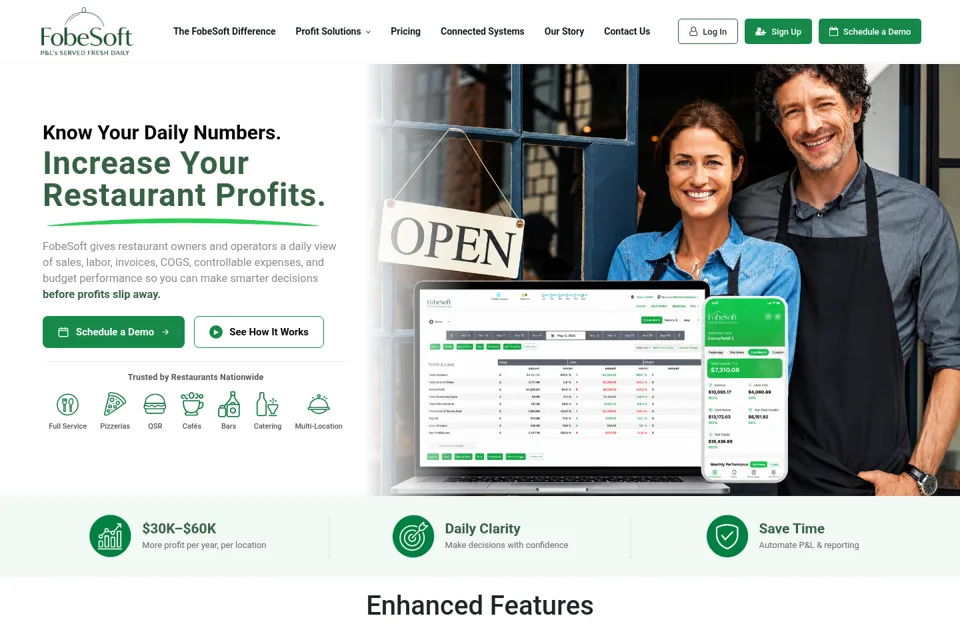 Aperçu de la landing page