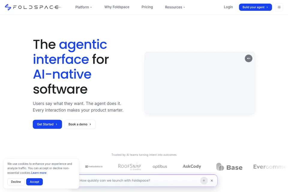 Aperçu de la landing page