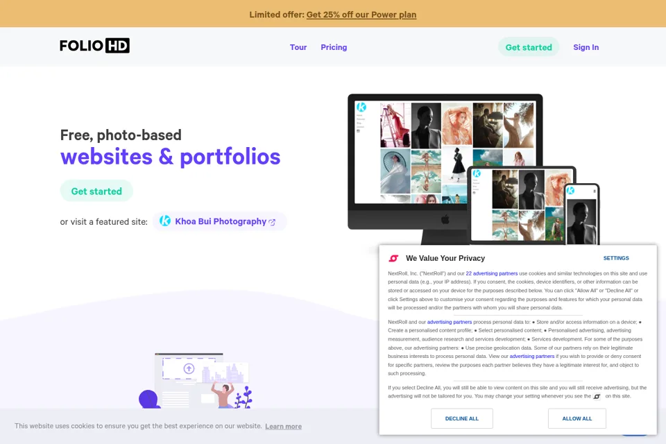 Landing page preview