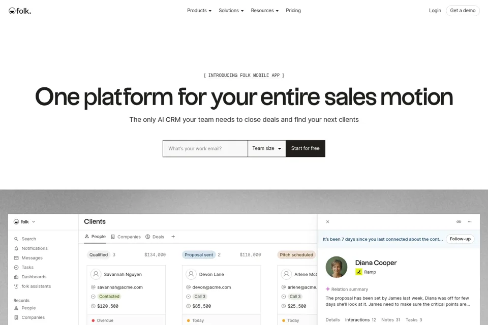 Aperçu de la landing page
