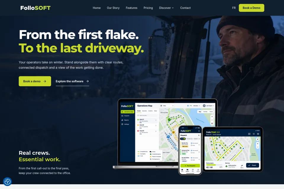 Aperçu de la landing page