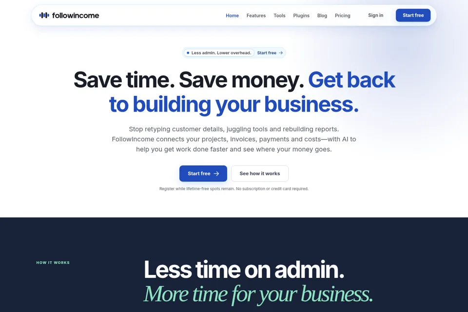 Landing page preview
