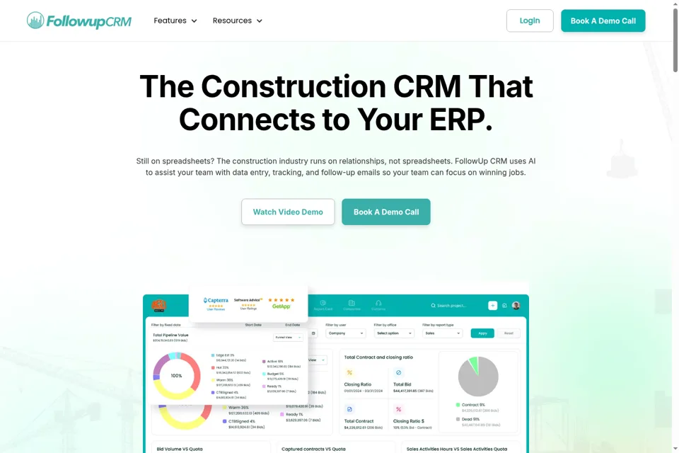 Aperçu de la landing page