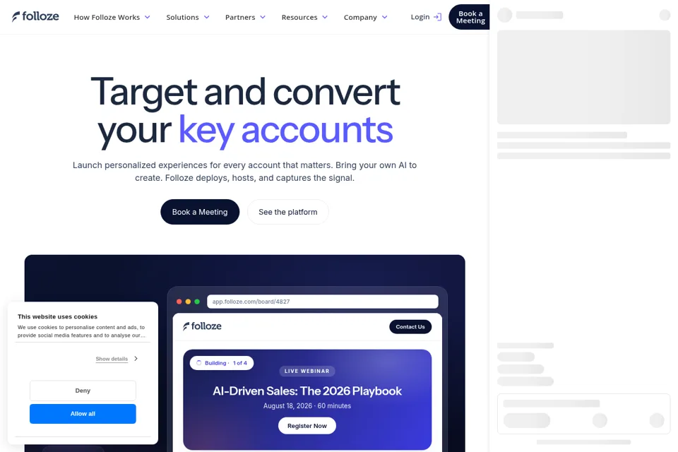 Aperçu de la landing page
