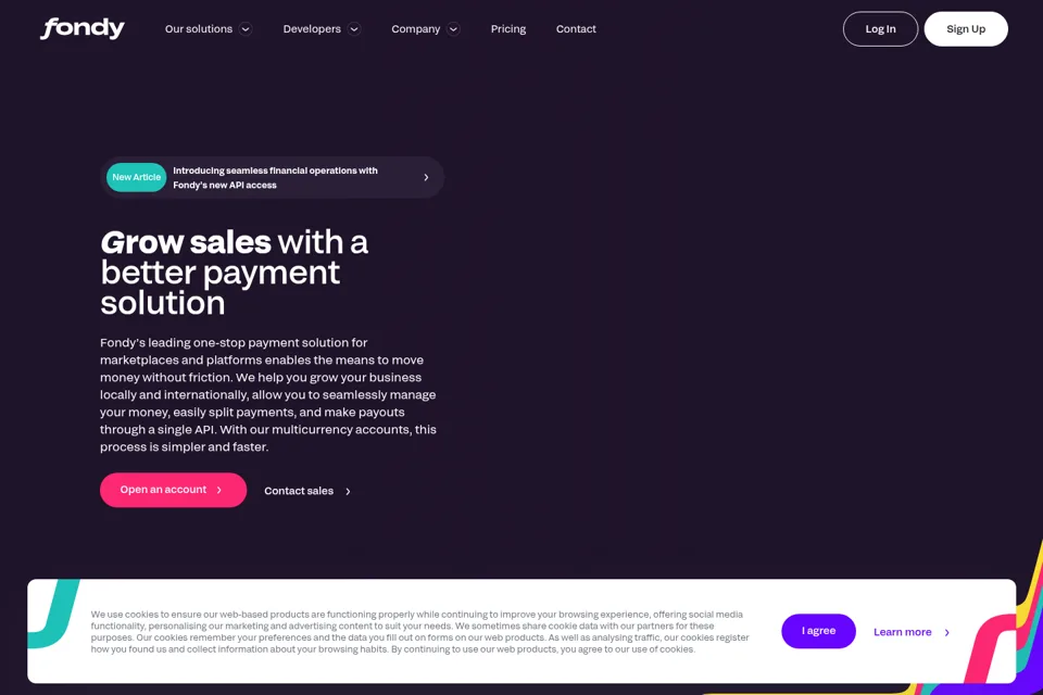Aperçu de la landing page