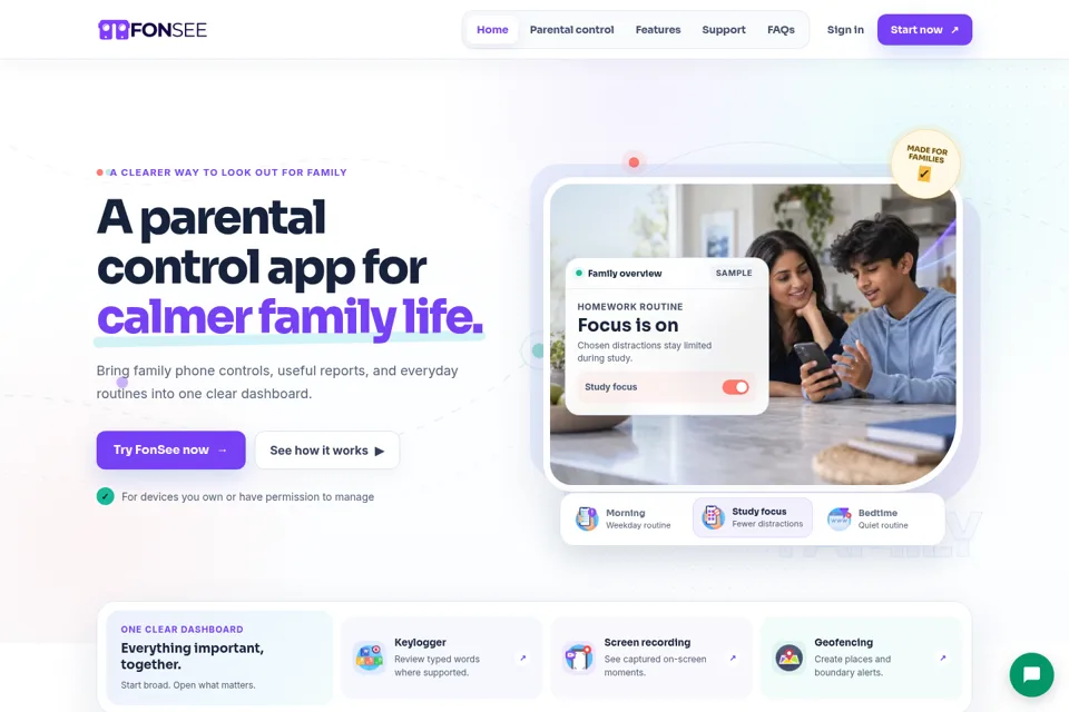 Aperçu de la landing page