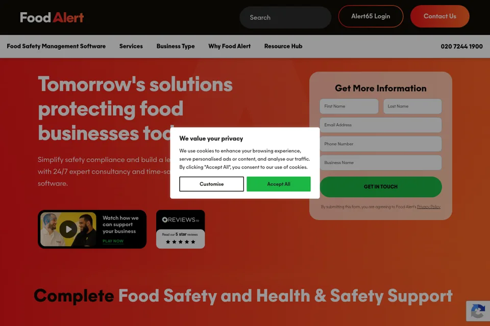 Landing page preview