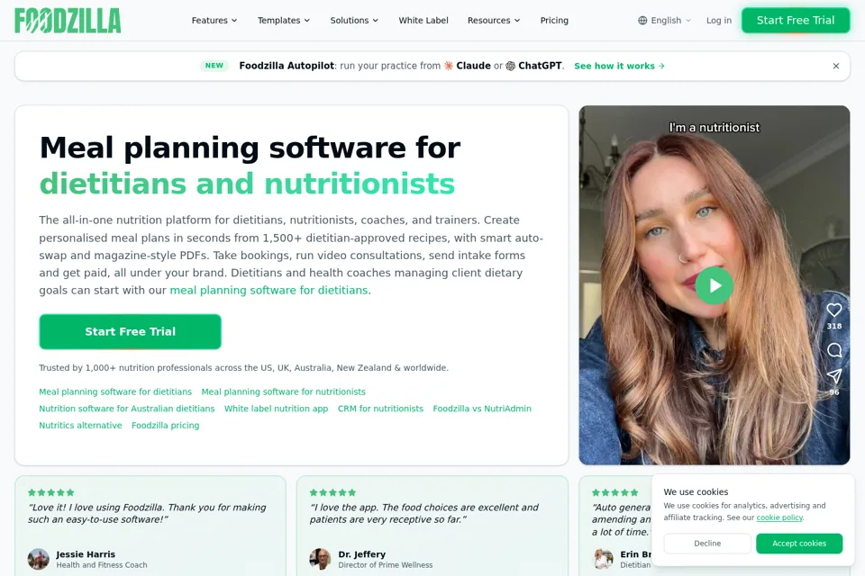 Landing page preview