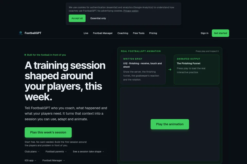 Landing page preview