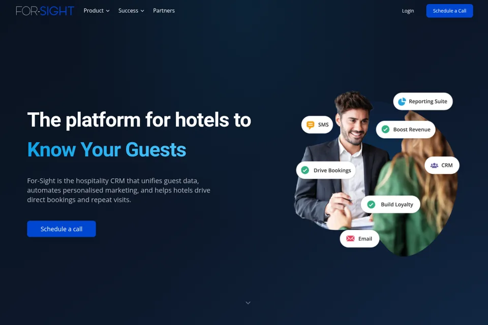 Aperçu de la landing page