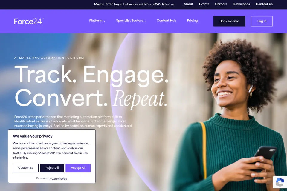 Aperçu de la landing page