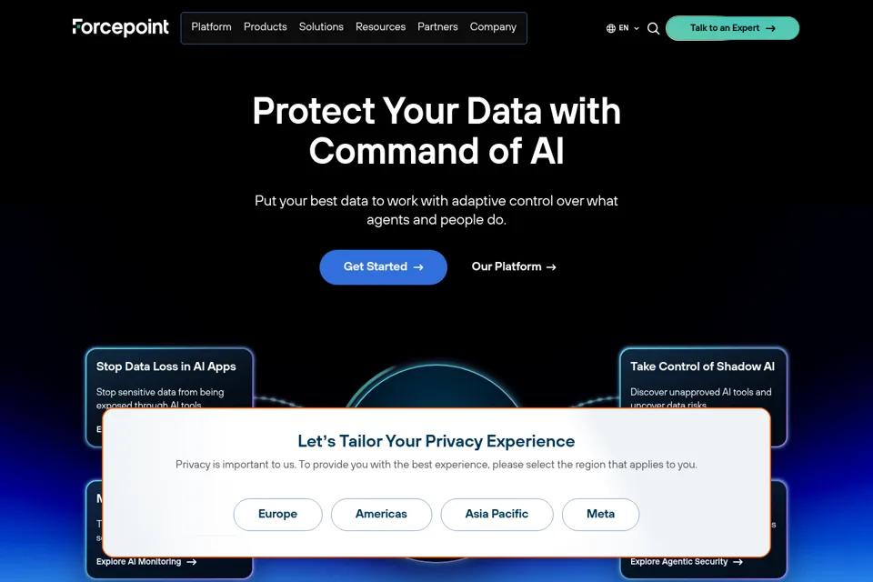 Aperçu de la landing page