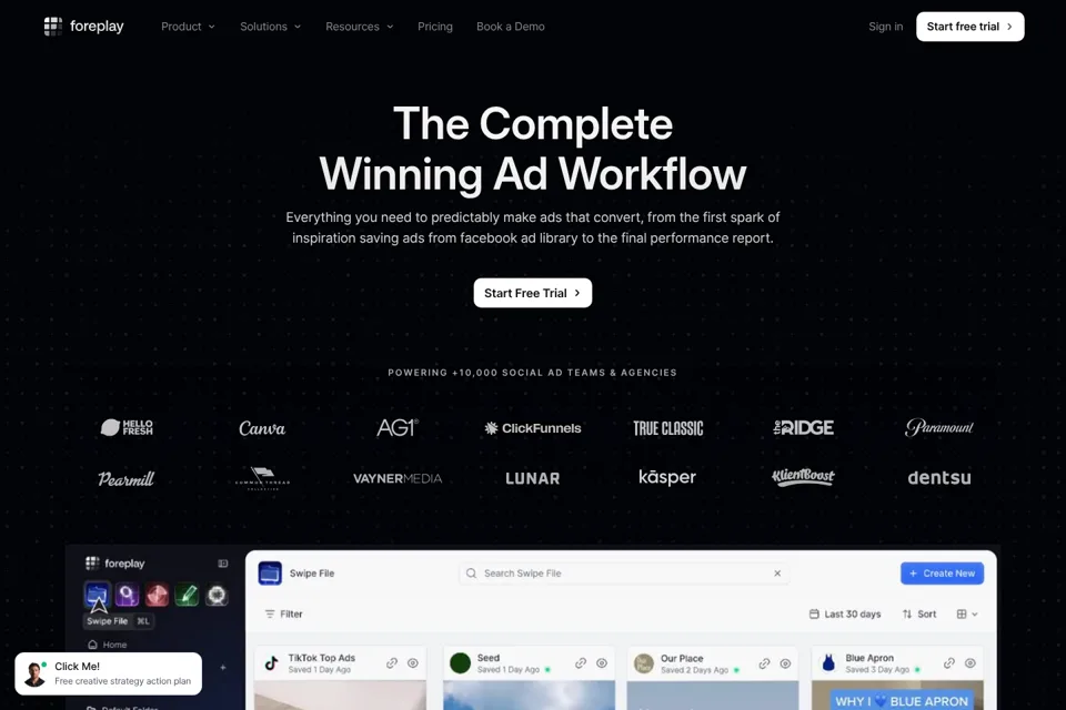 Landing page preview