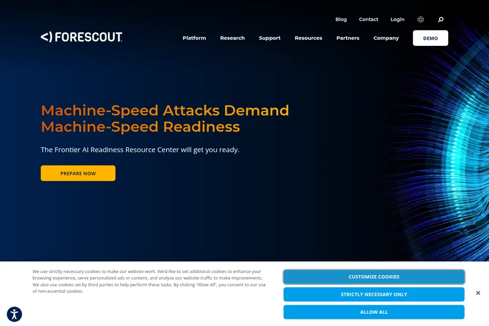 Aperçu de la landing page