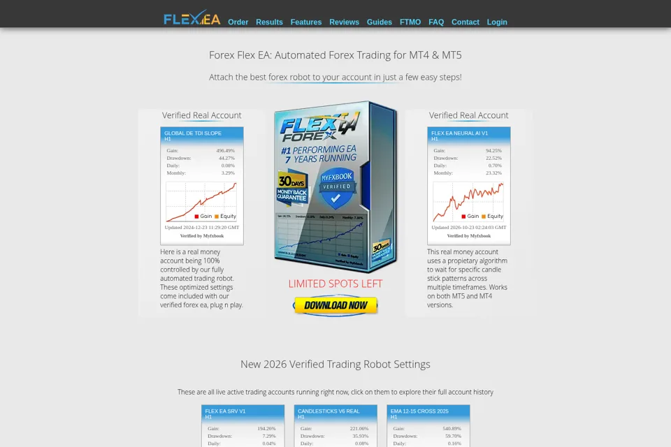 Aperçu de la landing page
