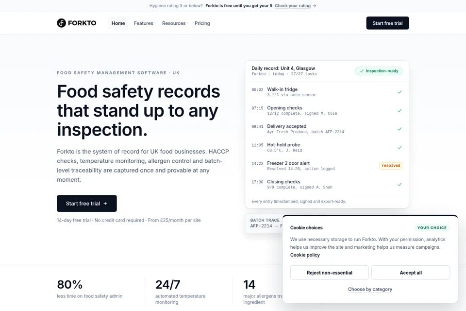 Landing page preview