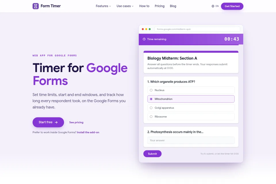 Landing page preview