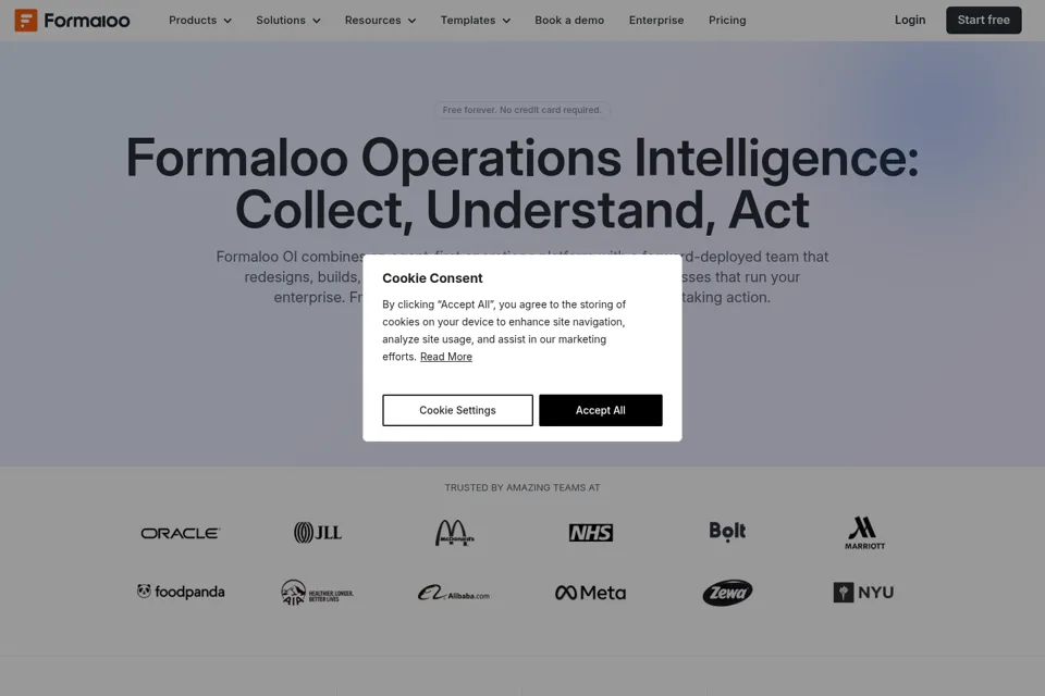 Aperçu de la landing page