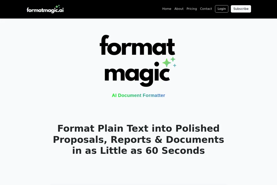 Aperçu de la landing page