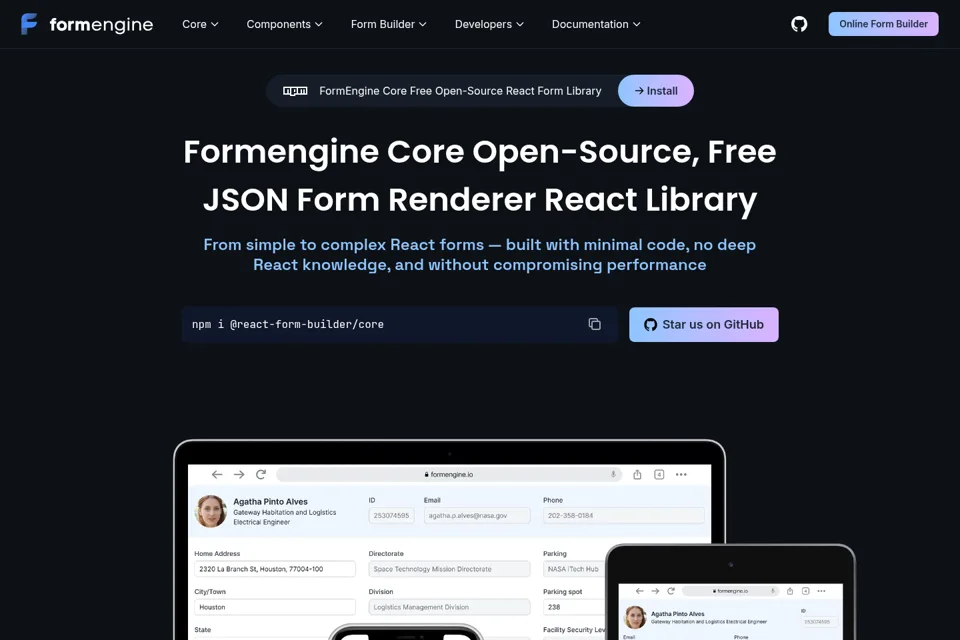 Landing page preview