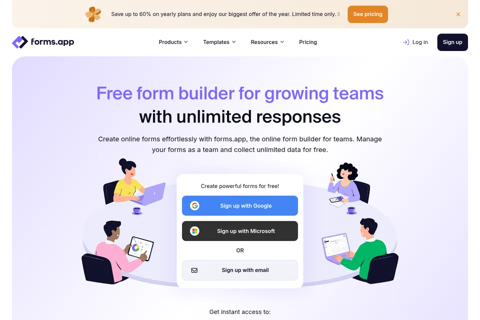 Aperçu de la landing page