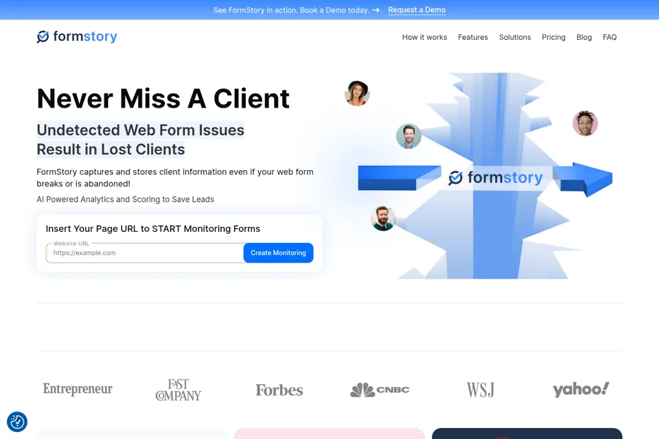 Aperçu de la landing page