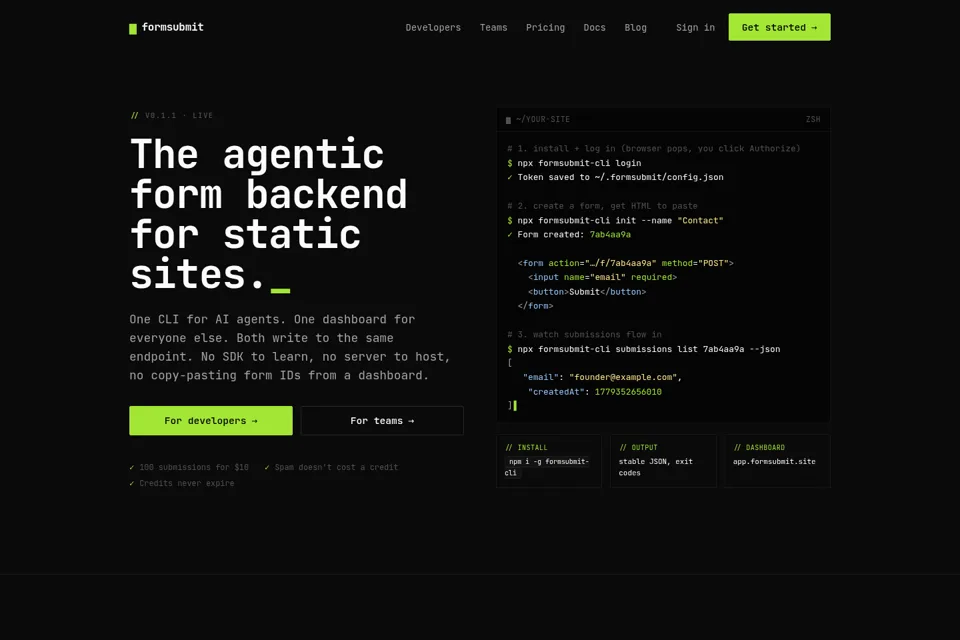 Landing page preview