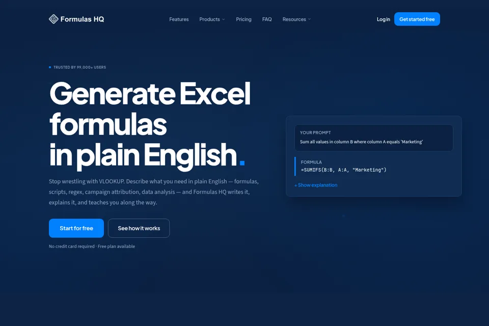 Aperçu de la landing page