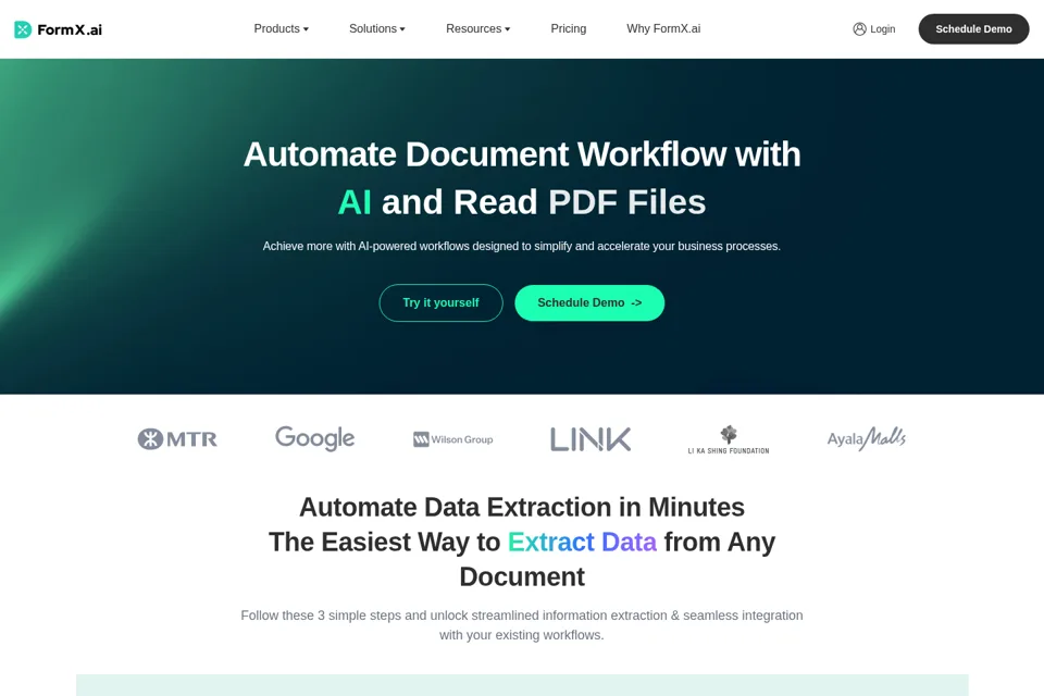 Aperçu de la landing page
