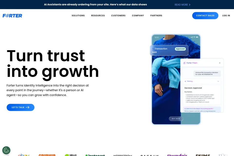 Aperçu de la landing page