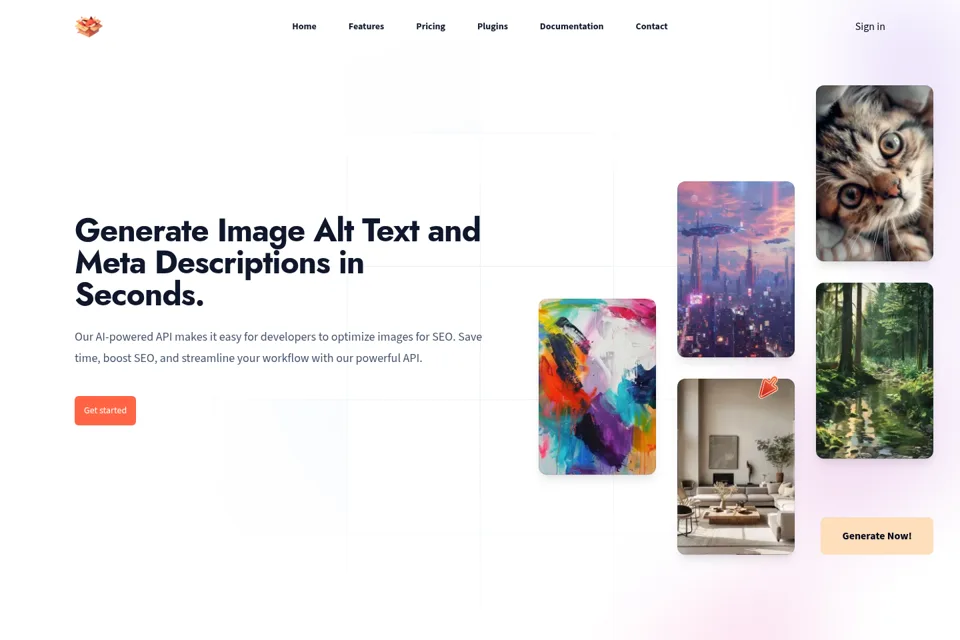 Aperçu de la landing page