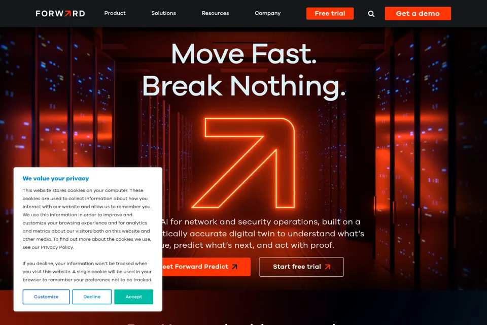 Aperçu de la landing page