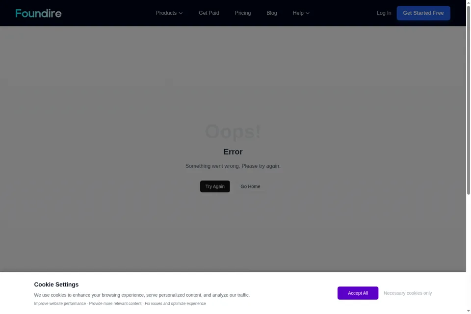Aperçu de la landing page