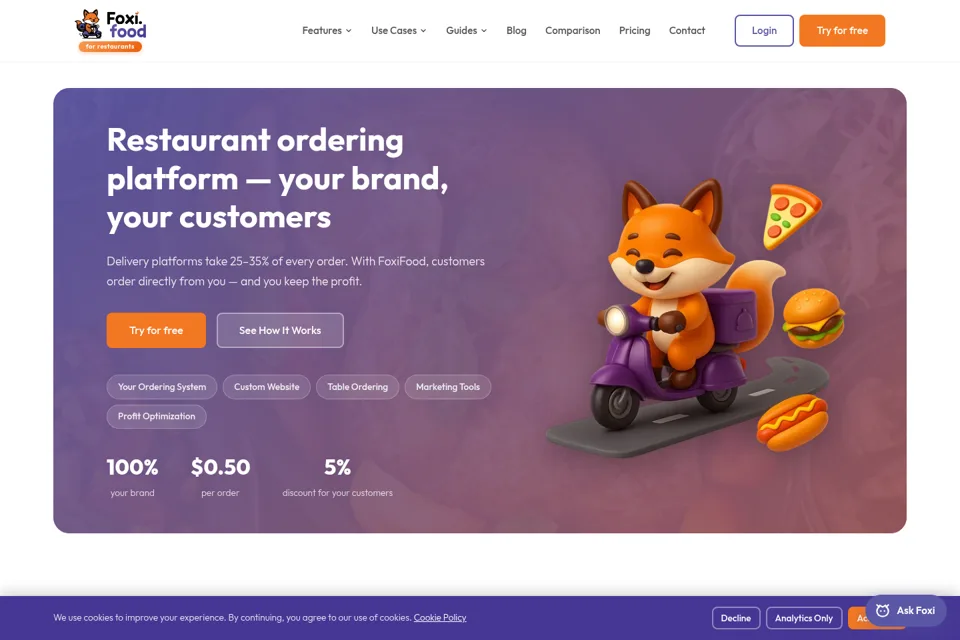 Aperçu de la landing page