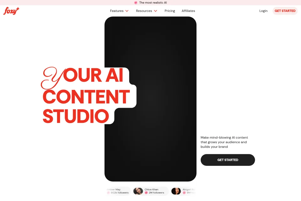 Aperçu de la landing page